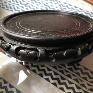 6.5” Vintage Carved Wood Stand
